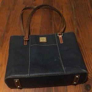 Dooney & Bourke Navy Pebble Grain Leather Tote